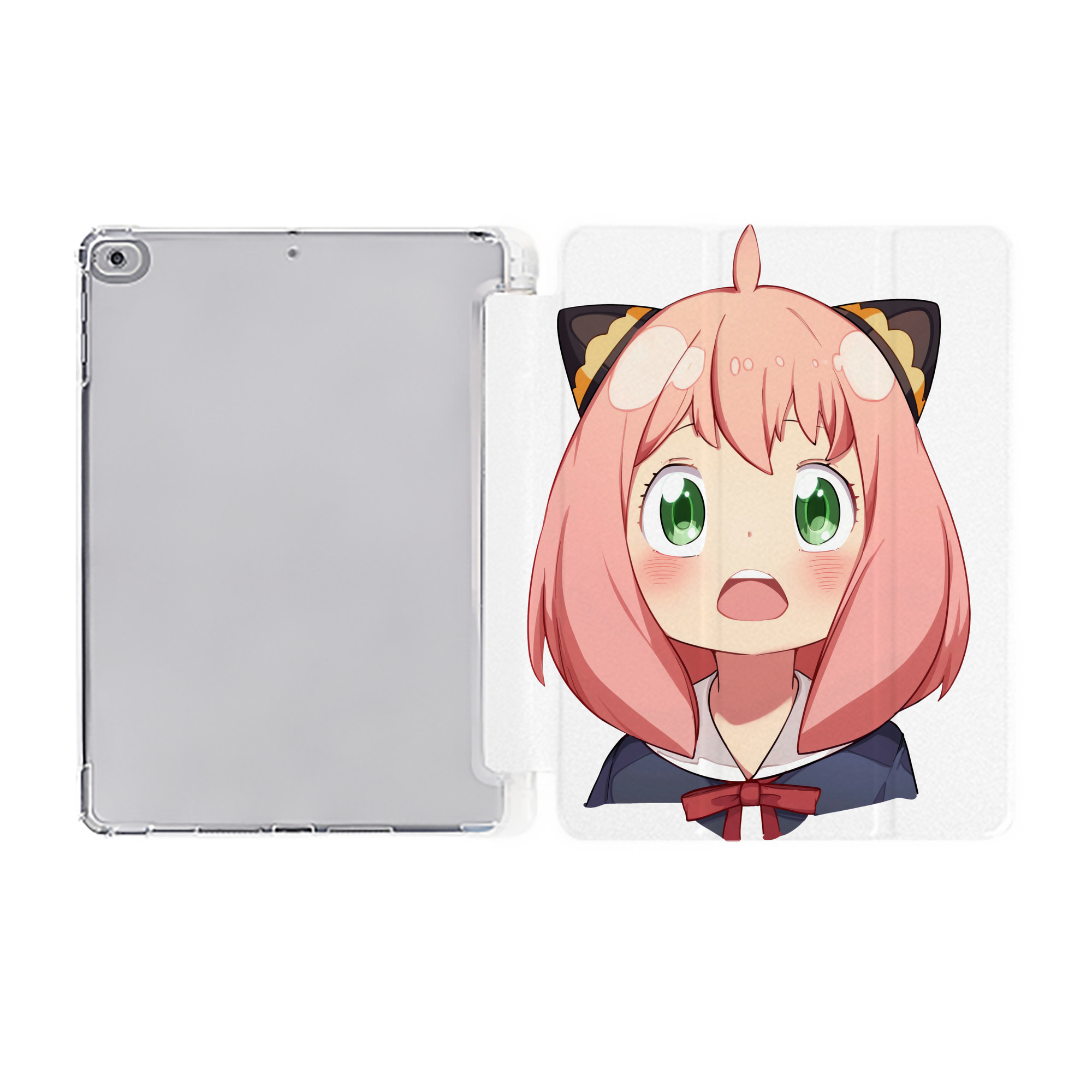 （画像用） SPY×FAMILY间谍家家酒 IPad ケース ペン収納付き 三つ折りスタンド PUレザー×シリコン 対応機種9.5/10.5/10.9インチ